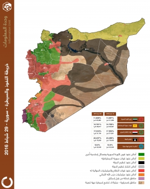 خريطة النفوذ والسيطرة - سورية - 29 شباط 2016-01
