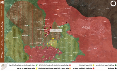 مواقع النفوذ والسيطرة - مدينة حلب 17 تموز 2016