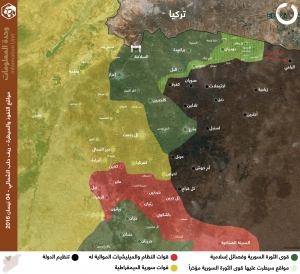 مواقع النفوذ والسيطرة - ريف حلب الشمالي - 04 نيسان 2016