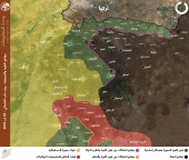مواقع النفوذ والسيطرة - ريف حلب الشمالي 23 آب 2016