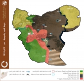 خريطة النفوذ والسيطرة - حلب - 7 آذار 2016