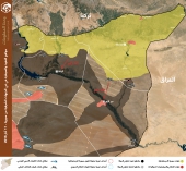 مواقع النفوذ والسيطرة في في الجبهات الشرقية من سورية - 11 آذار 2016